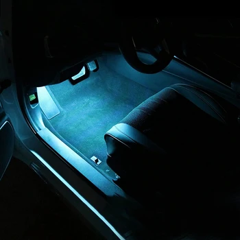 4PCS Automobilio Šviesos diodų (LED) Salono Atmosfera, Šviesos, Apdailos Lempos Aplinkos Koja Šviesos Honda Civic 10 2018-2020 Mėlyna
