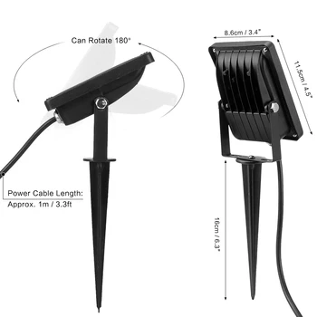 Lauko LED Sodo Vejos Lemputė 20W USB Kraštovaizdžio Lempos Smaigalys Vandeniui Kelią Lemputė Šiltai Balta Žalia Vietoje Žibintai Su Nuotolinio Valdymo