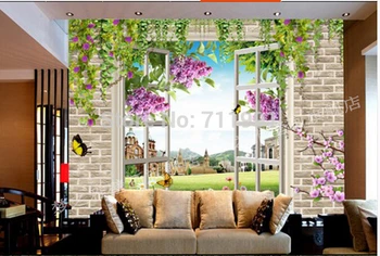 Nemokamas pristatymas custom - šiuolaikinės 3D freskos miegamojo kambarį, TV foną tapetai, 3D gėlių vynuogių kraštovaizdžio